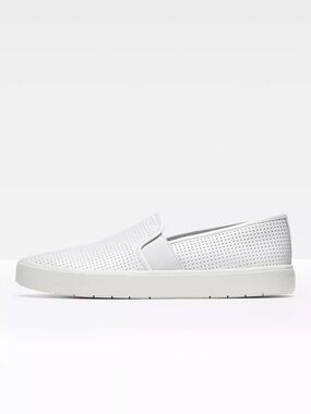 7 Vince Perforated White Leather Blair Sneaker